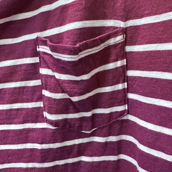 Hollister Women's Striped Purple‎ White Long Sleeve Shirt Pocket Size L - Picture 4 of 8